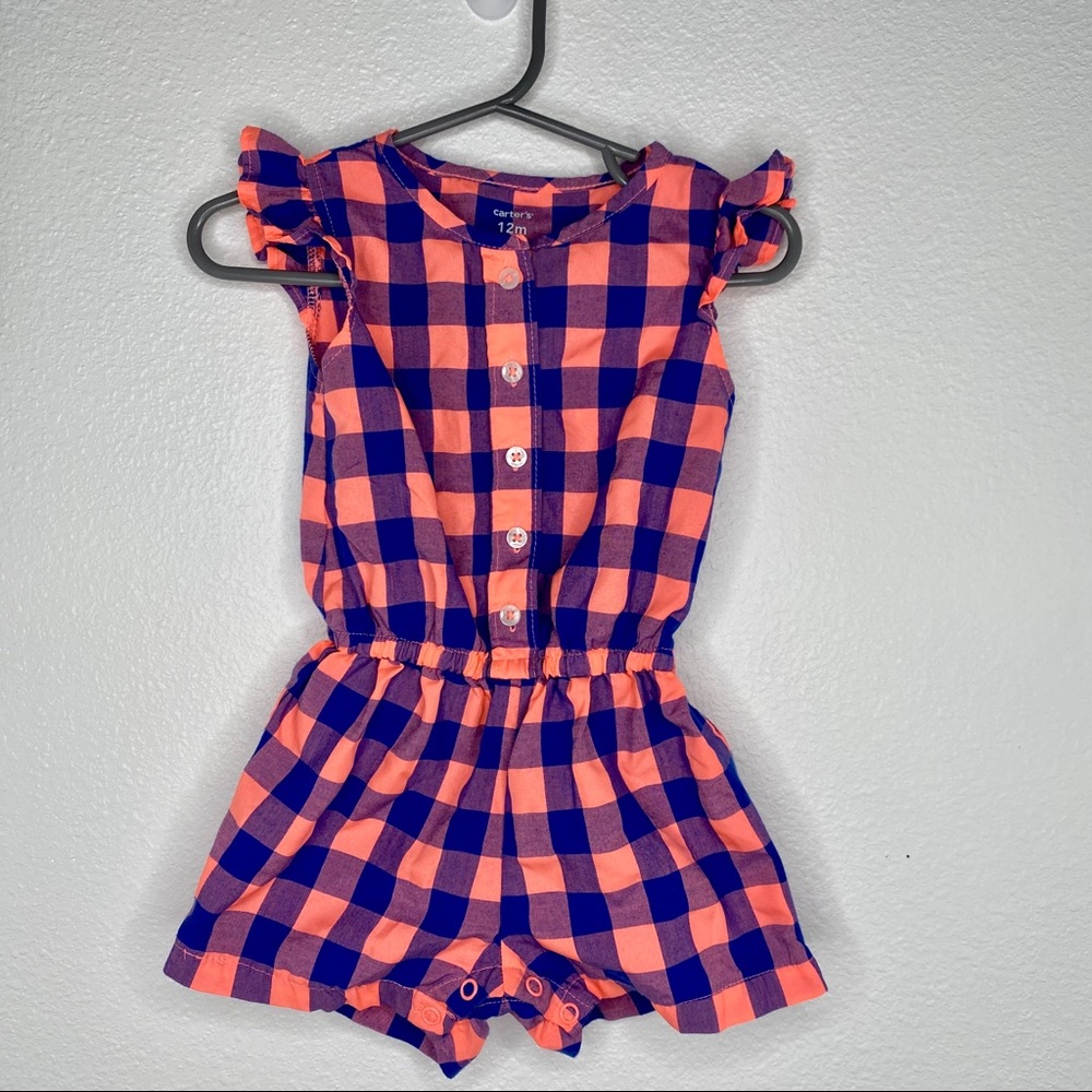 Carter’s Baby Romper Pink Blue 12 months